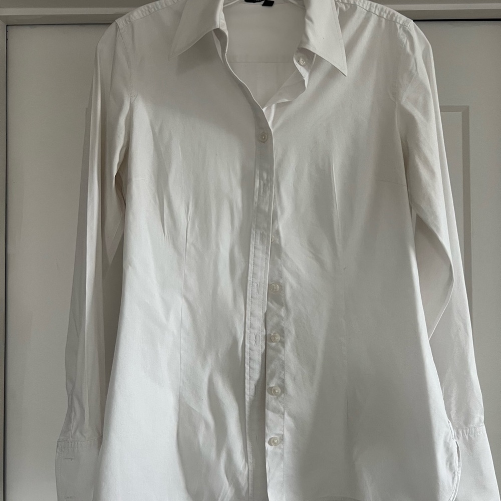 Express Classic White Button-Down Shirt